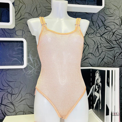 Síťované tangové body Phoebe od Agent Provocateur - S / Zlatorůžová / Nové se štítky - Body