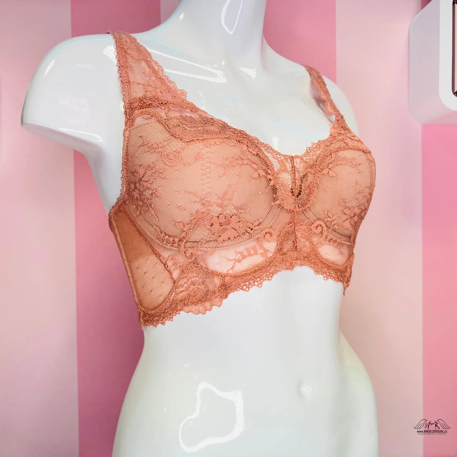 Luxusní podprsenka Victoria’s Secret Dream Angels Lined Demi Bra - Starorůžová / 32D / Nové