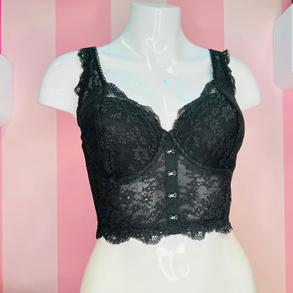 Krajkový korzet - 32DD / Černá / Nové se štítky - Korzet Victoria’s Secret