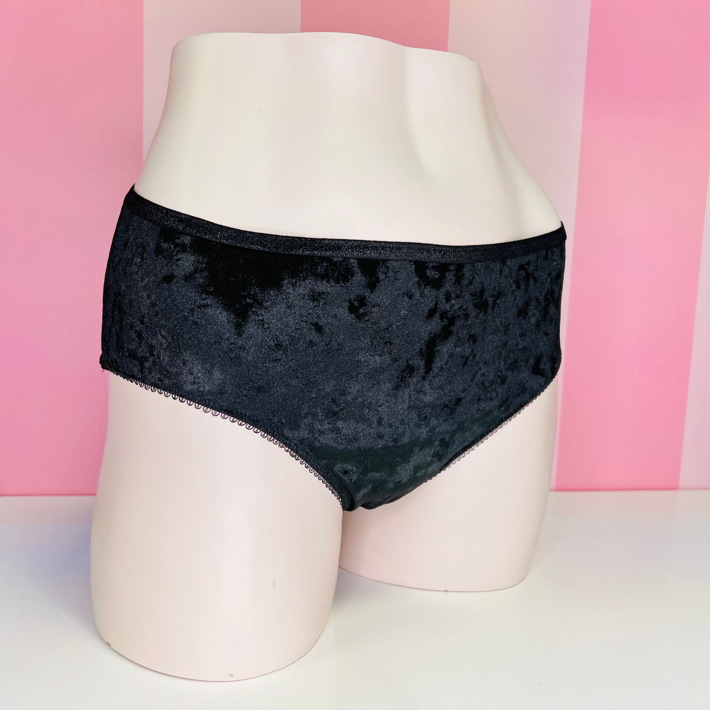Semišové kalhotky - Černá / XL / Nové se štítky - Kalhotky Victoria’s Secret