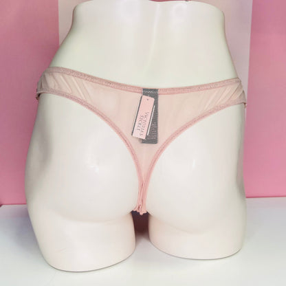 Síťované tanga - Růžová / L / Nové se štítky - Tanga Victoria’s Secret